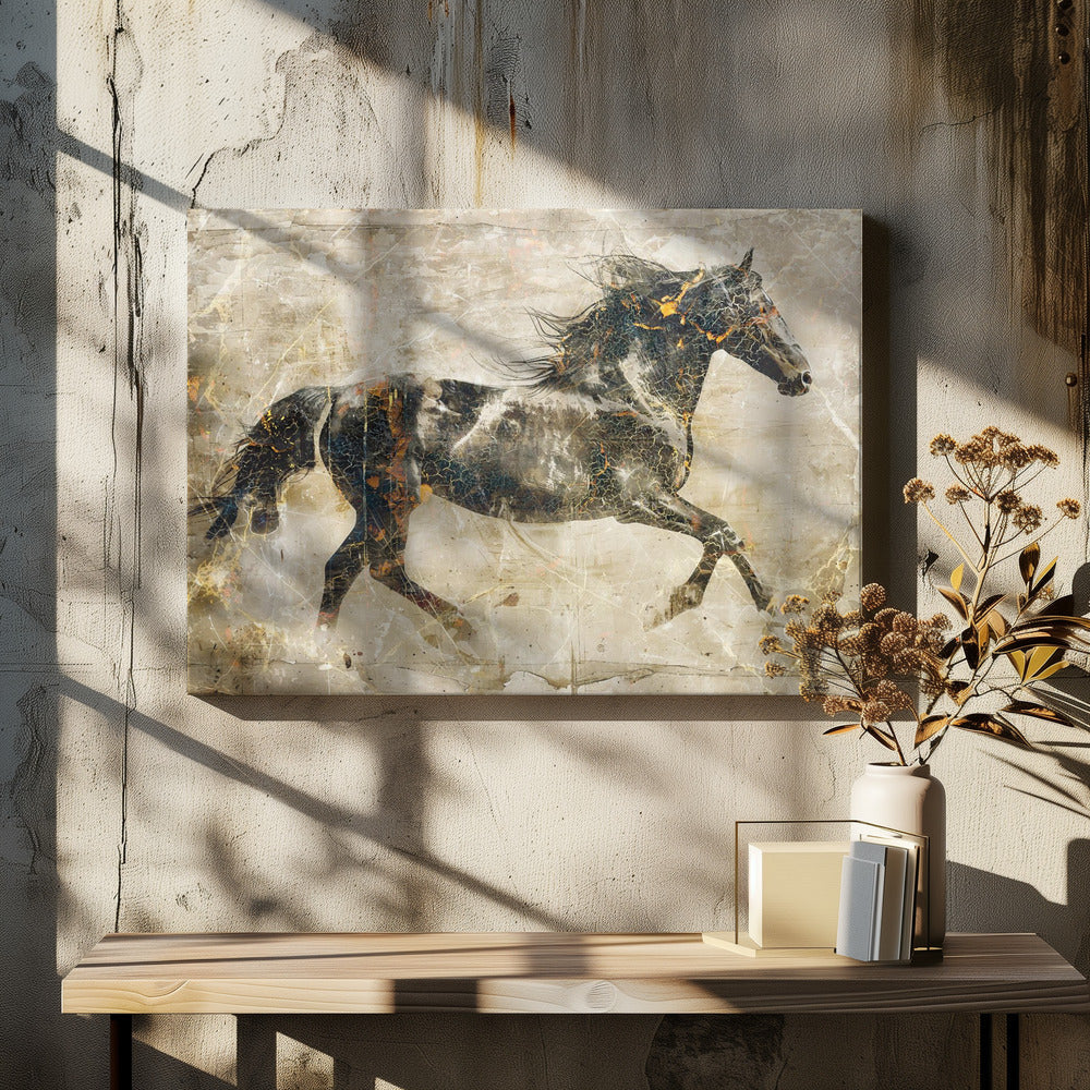 Wall art Horse Vintage Art Illustration 03