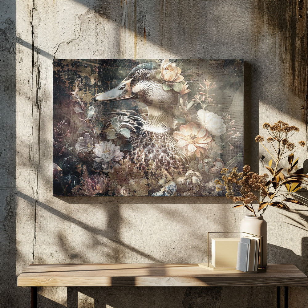 Wall art Duck Animal Vintage Art Illustration Wallart 06