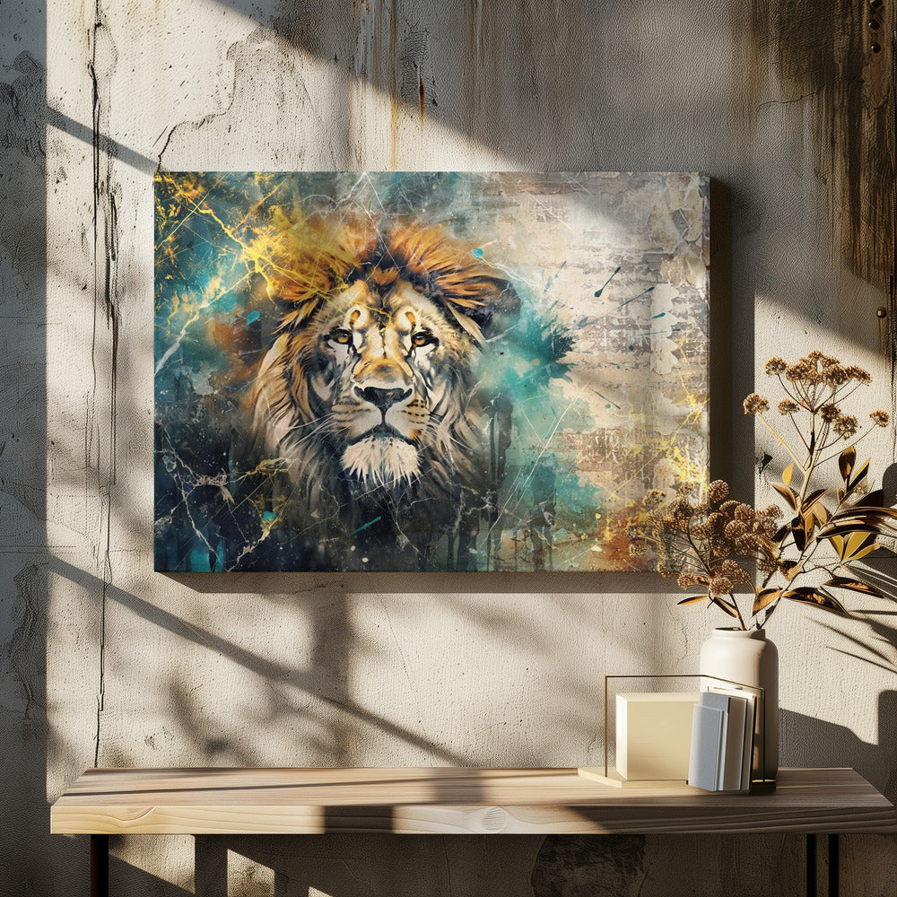 Wall art Lion Animal Vintage Art Illustration Wallart 04