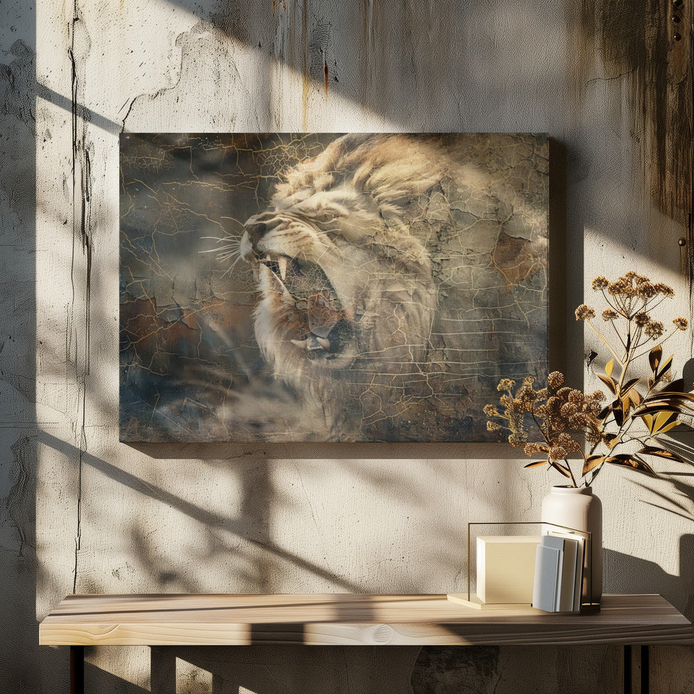 Wall art Lion Animal Vintage Art Illustration Wallart 09