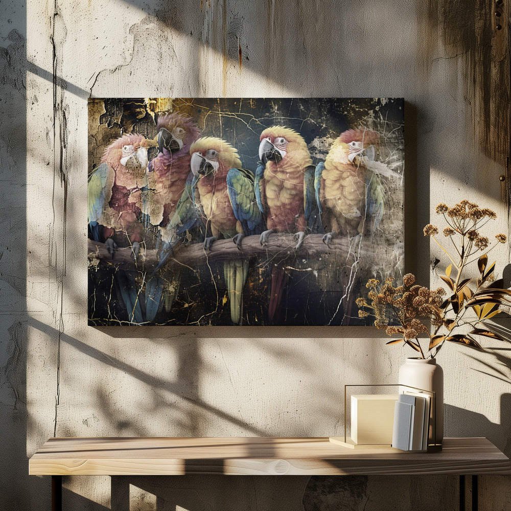 Wall art Parrot Animal Vintage Art Illustration Wallart 10