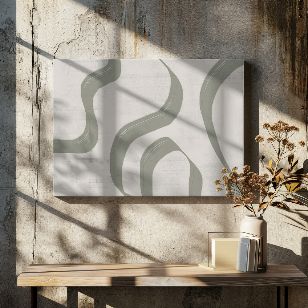 Wall art Green Waves No.2