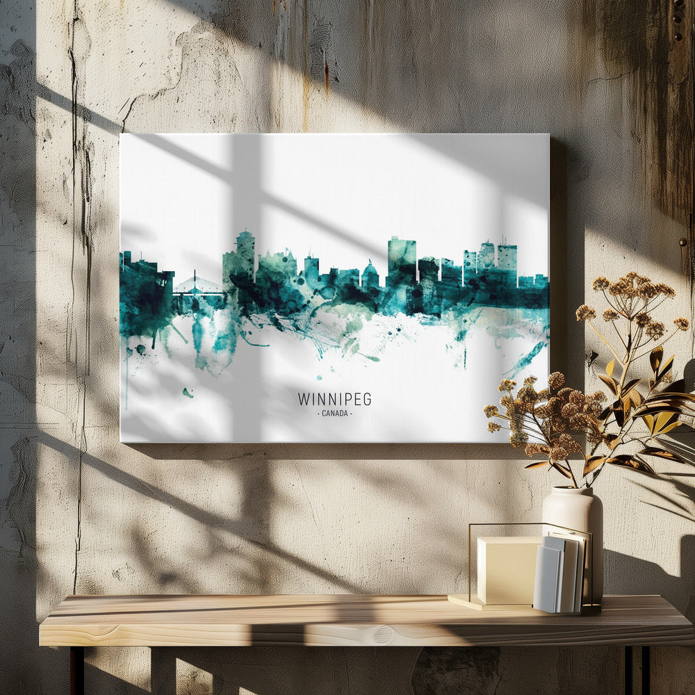 Wall art Winnipeg Canada Skyline