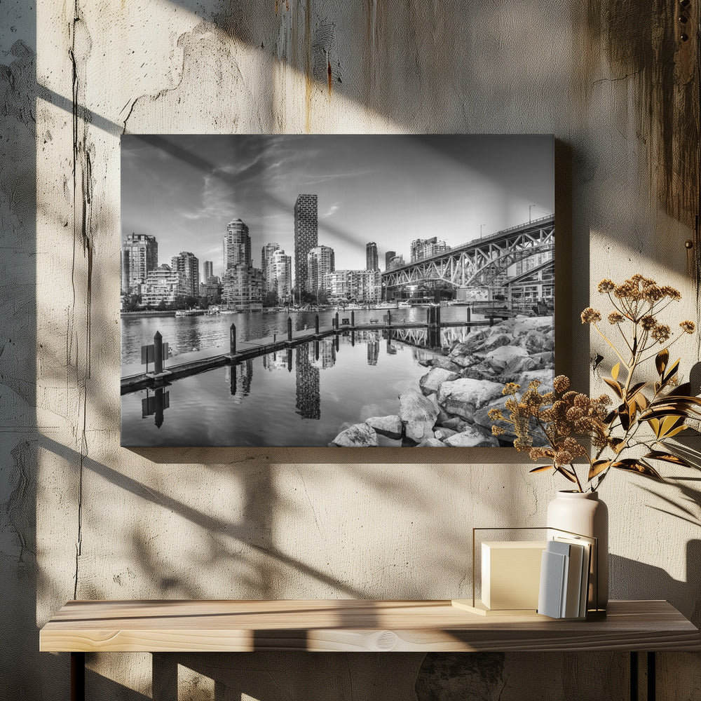Wall art Vancouver Impression of Granville Island | Monochrome