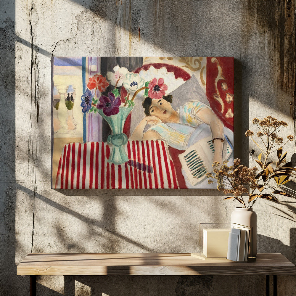 Wall art Femme Et Anémones