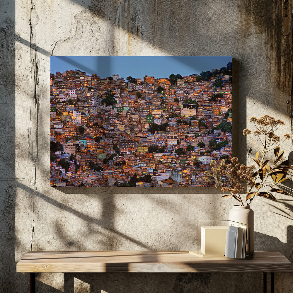 Wall Art Nightfall in the Favela da Rocinha