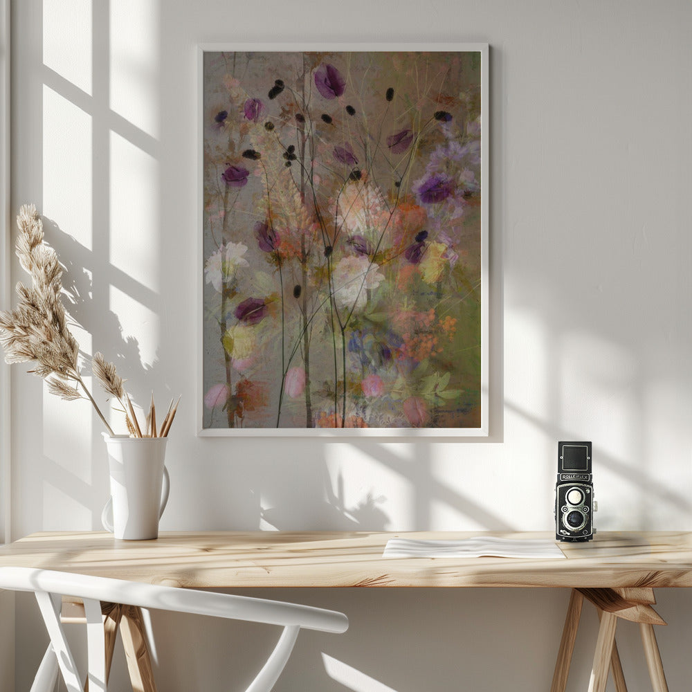 Wall art Painterly flowers