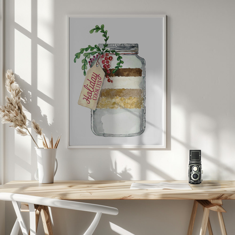 Wall art Holiday cookies in a jar