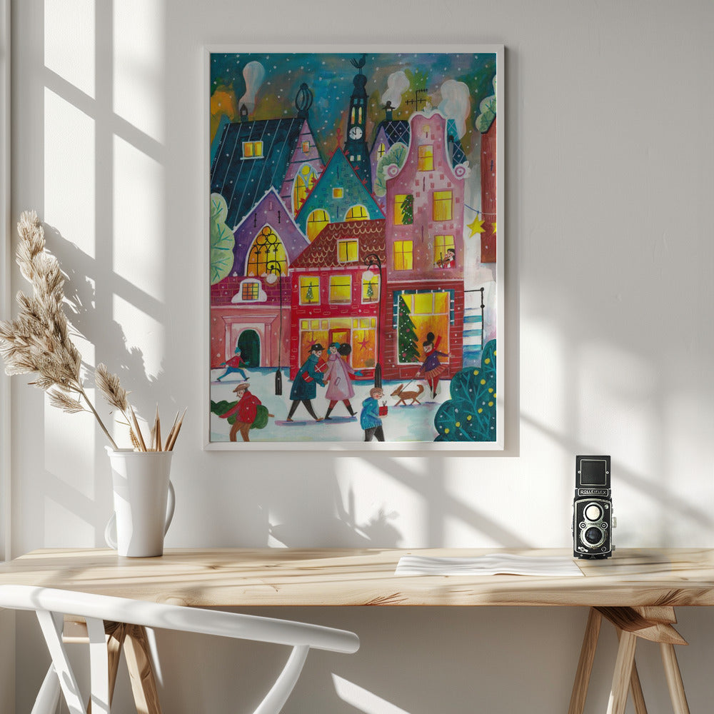Wall art Christmas in Amsterdam Canvas Print