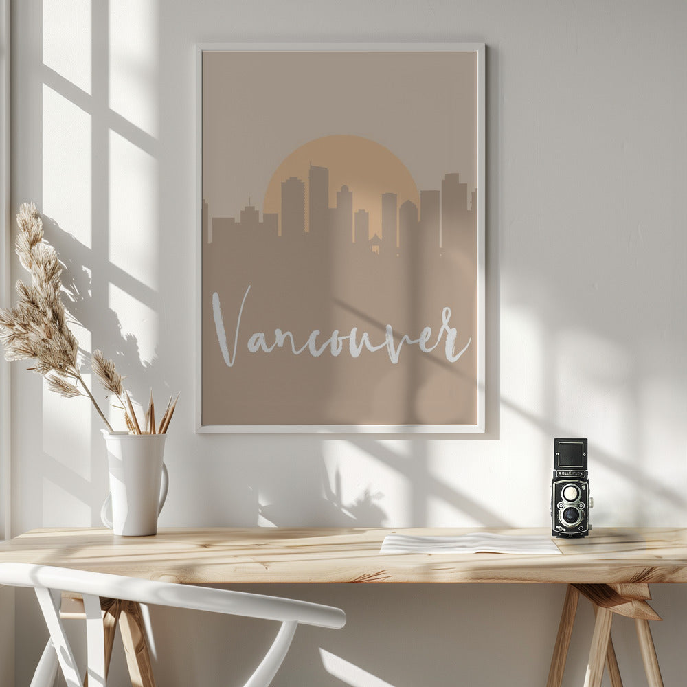 Wall art Skyline Earth Tone 2 90