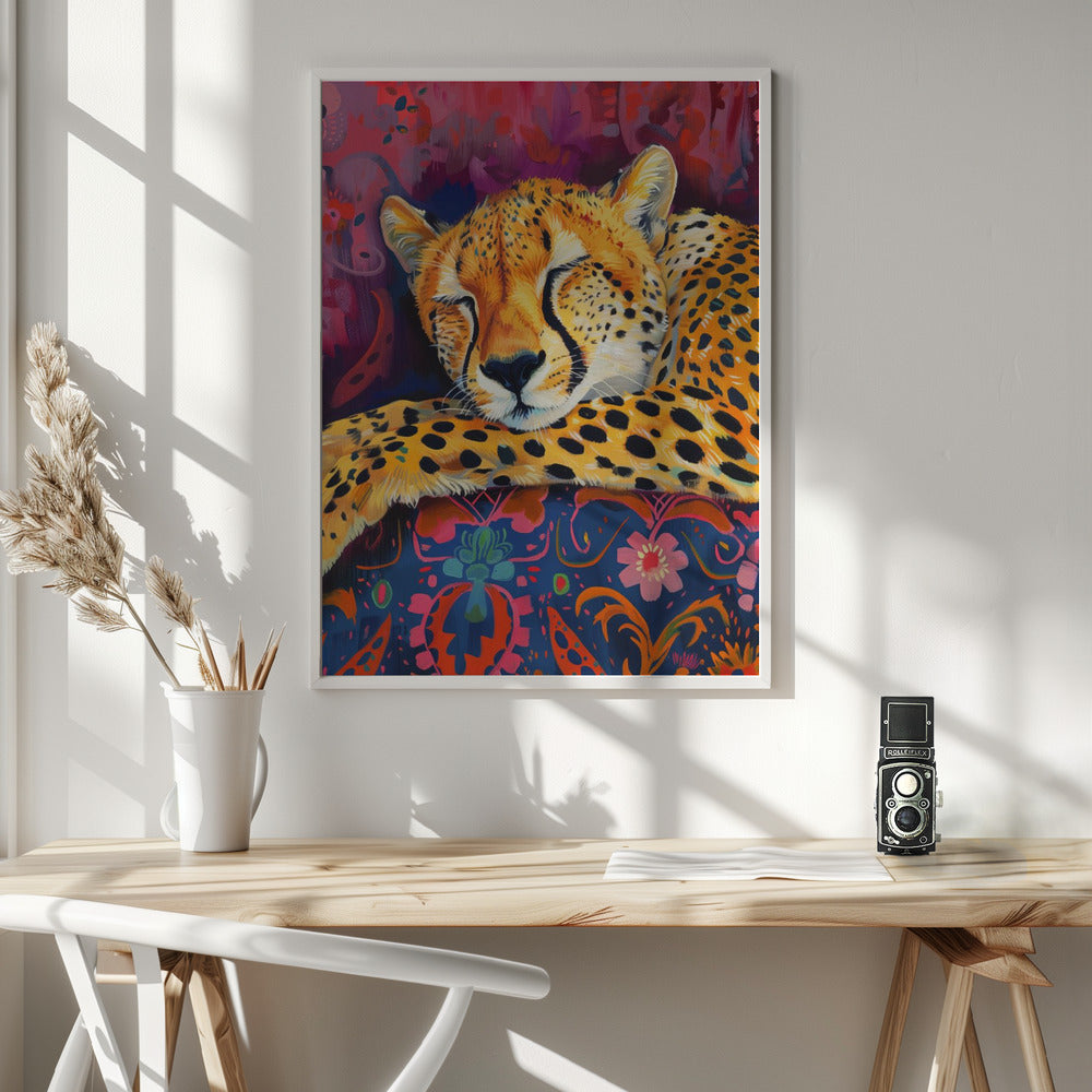 Wall art Resting Cheetah