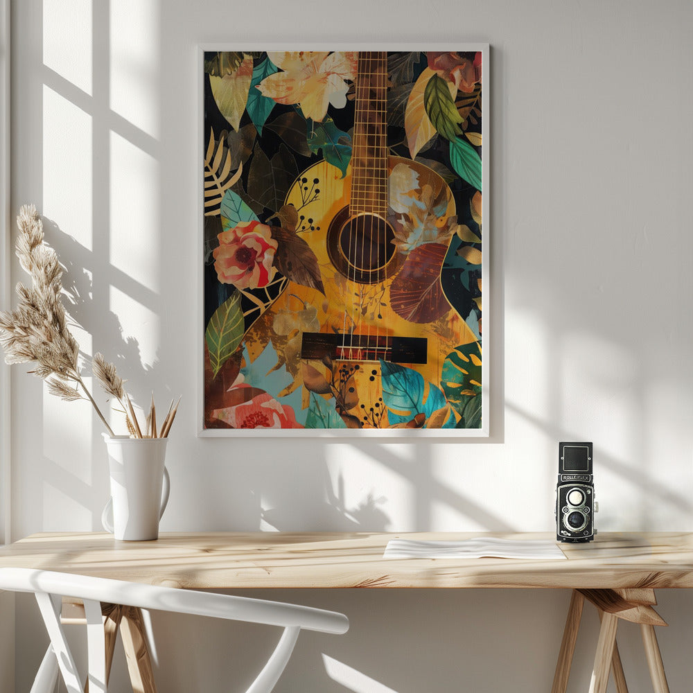 Music Guitar Collage (2) Canvas Print