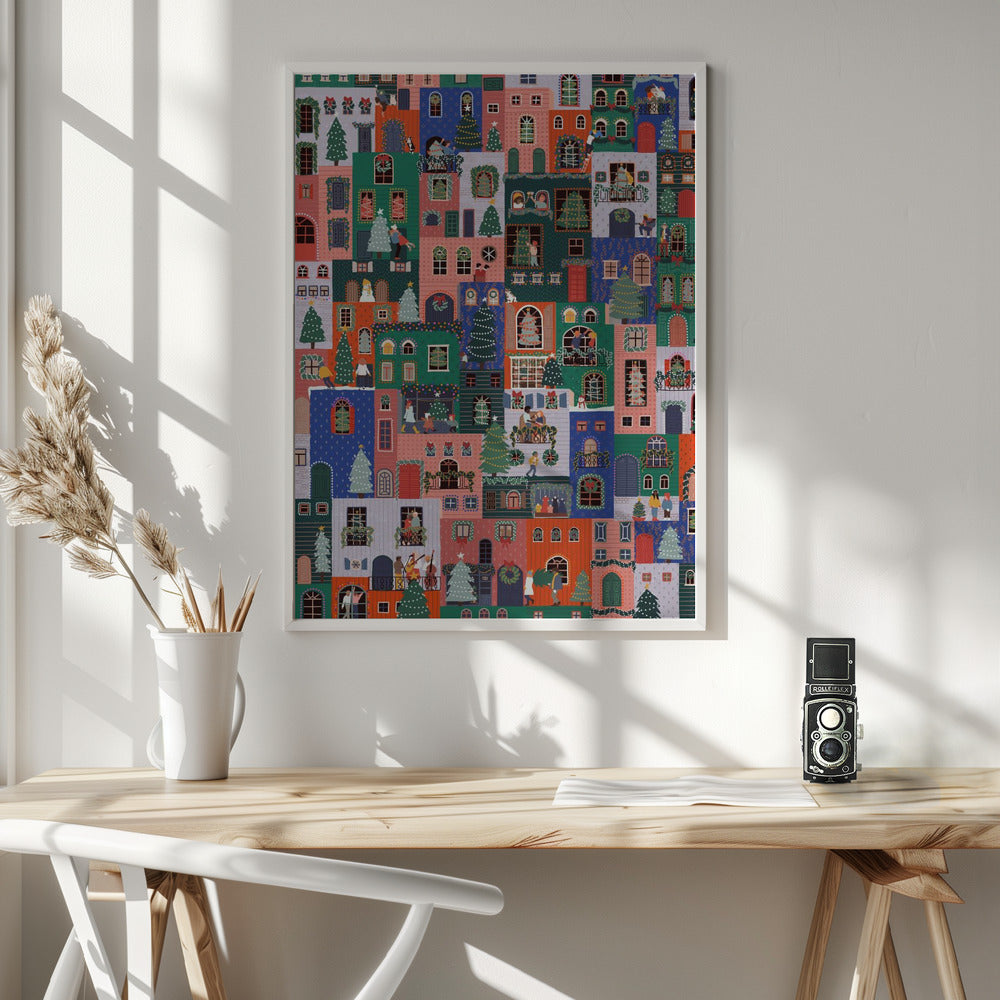 Wall art Holiday Houses Canvas Print
