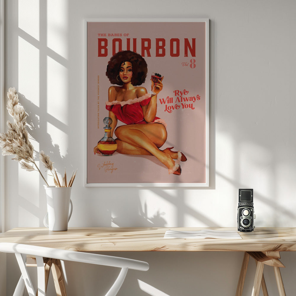 Wall art Babes of Bourbon Vol 8 Vintage Pinup Girl With Afro