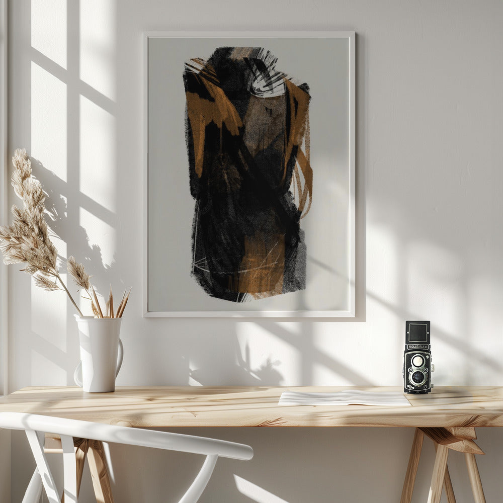 Wall art Black Figure On Neutral Background 1