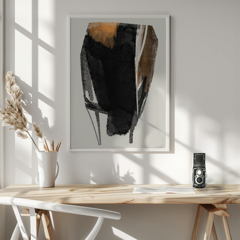 Wall art Black Figure On Neutral Background 2