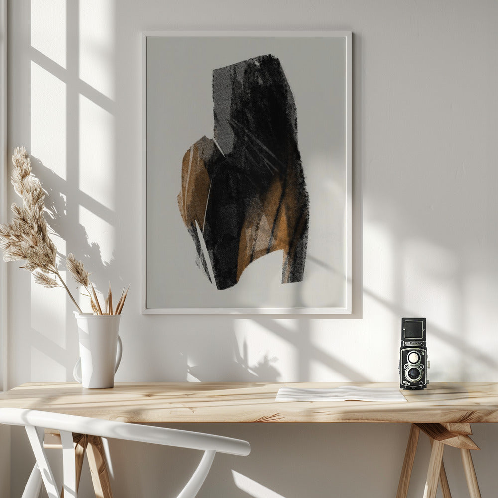 Wall art Black Figure On Neutral Background 4