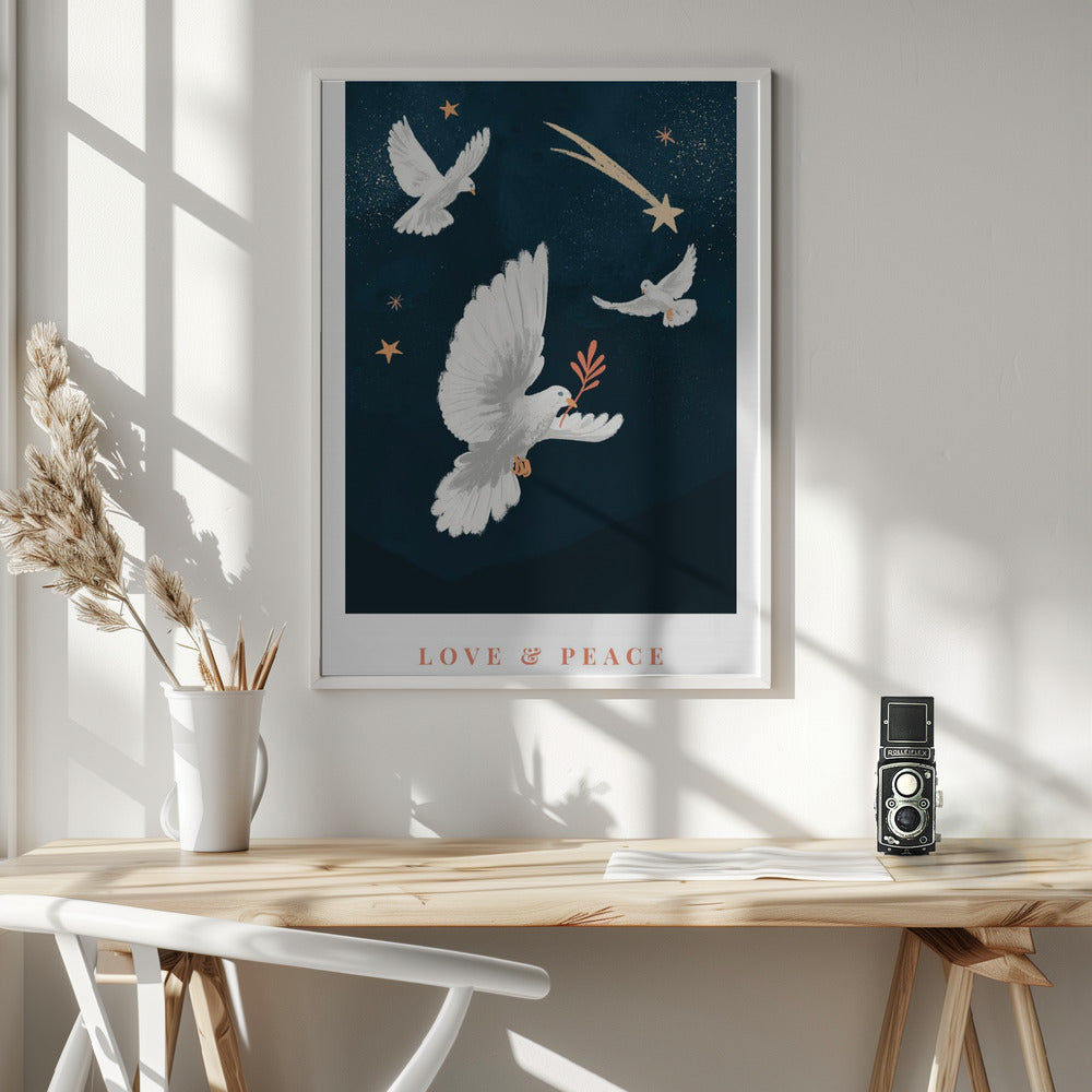 Wall art Love &  Peace Canvas Print