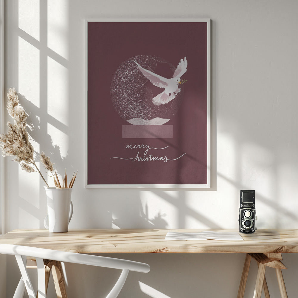 Wall art Snowglobe Dove Canvas Print
