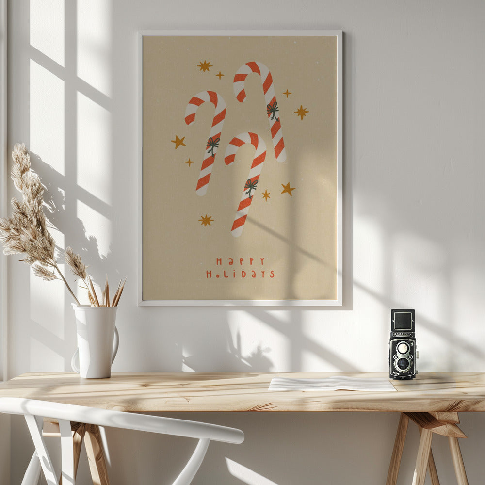 Wall art Candy Cane Canvas Print