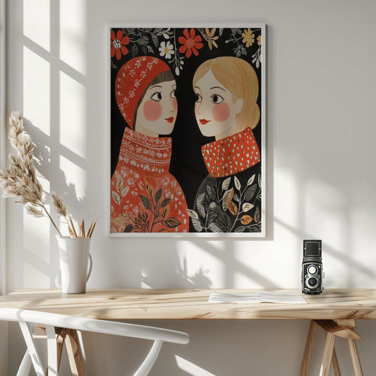 Wall art Vintage Style Mag Women Knittwear Canvas Print