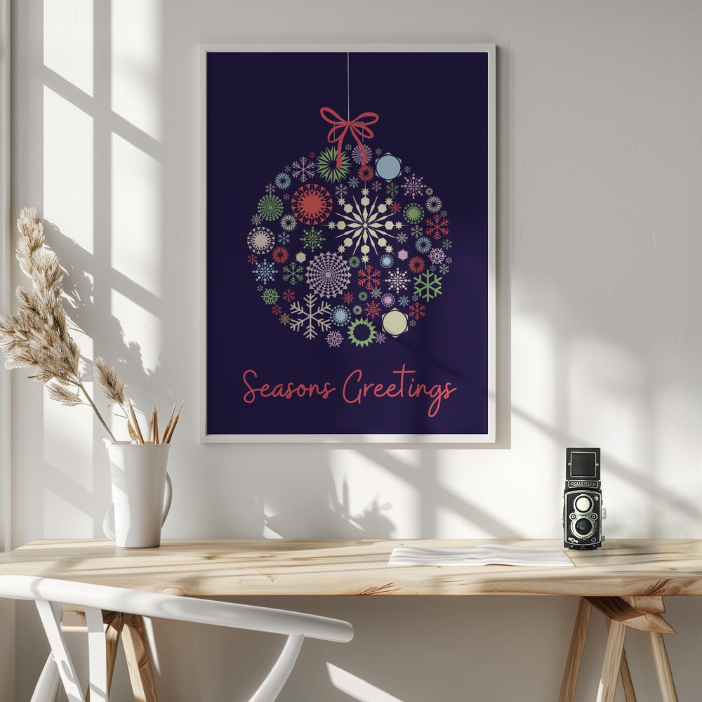 Wall art Snowflake ornament Canvas Print