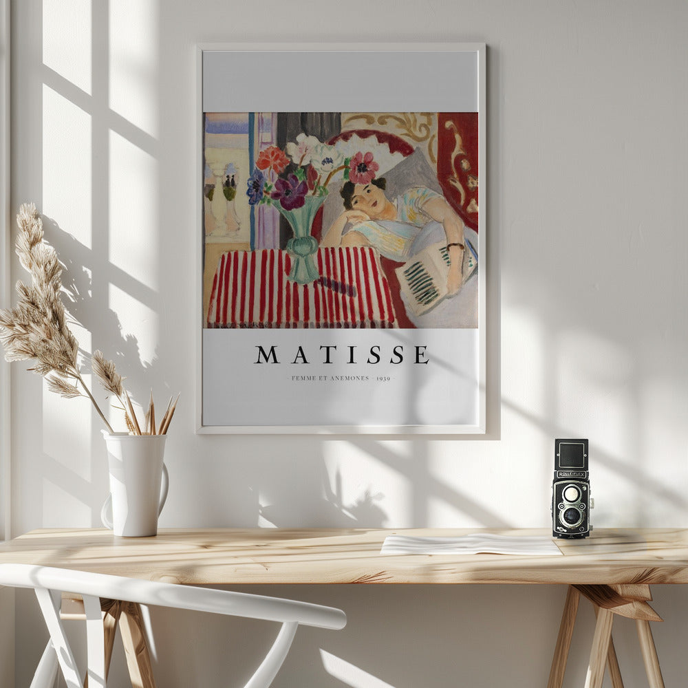 Wall art Femme Et Anémones