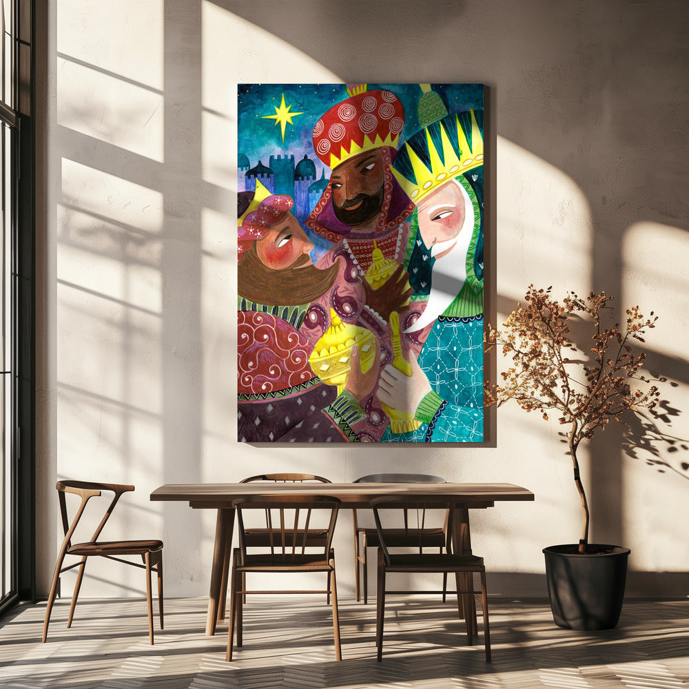Wall art Three Kings, Three Wise Men Canvas Print