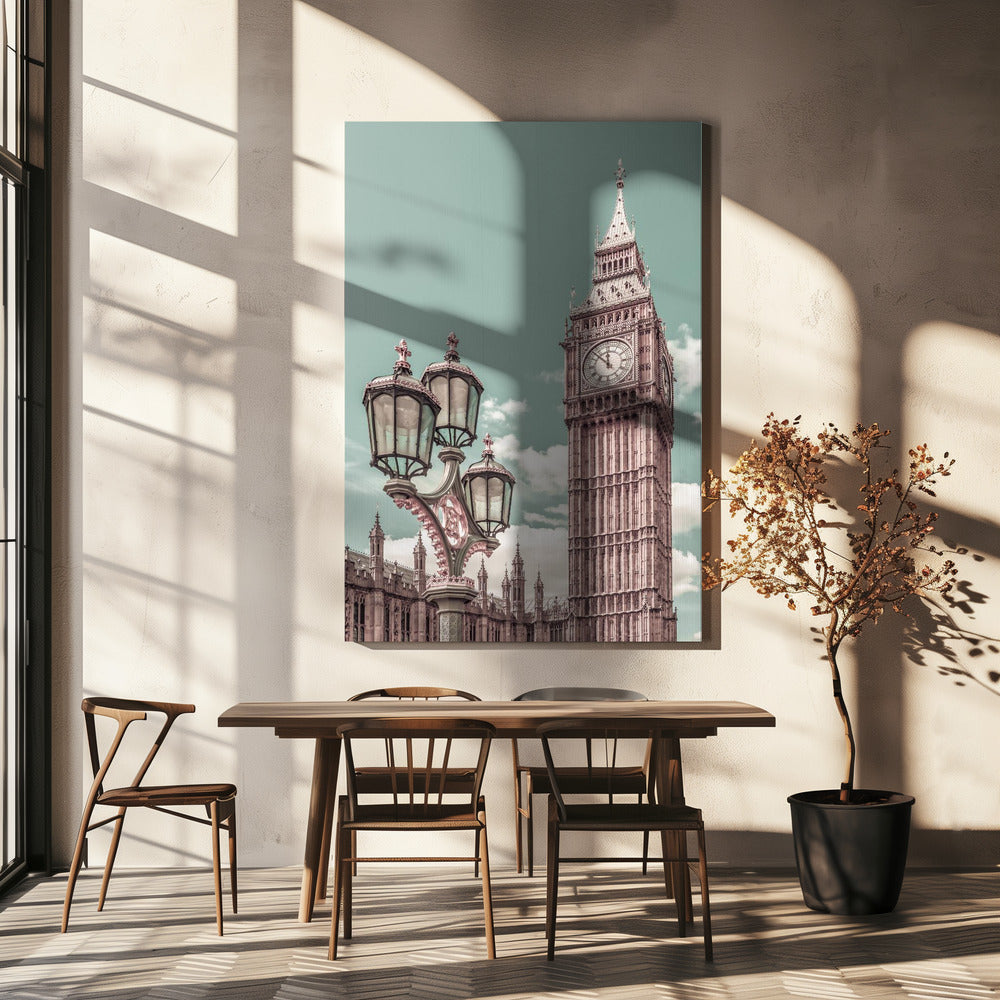 Wall art LONDON Elizabeth Tower | urban vintage style