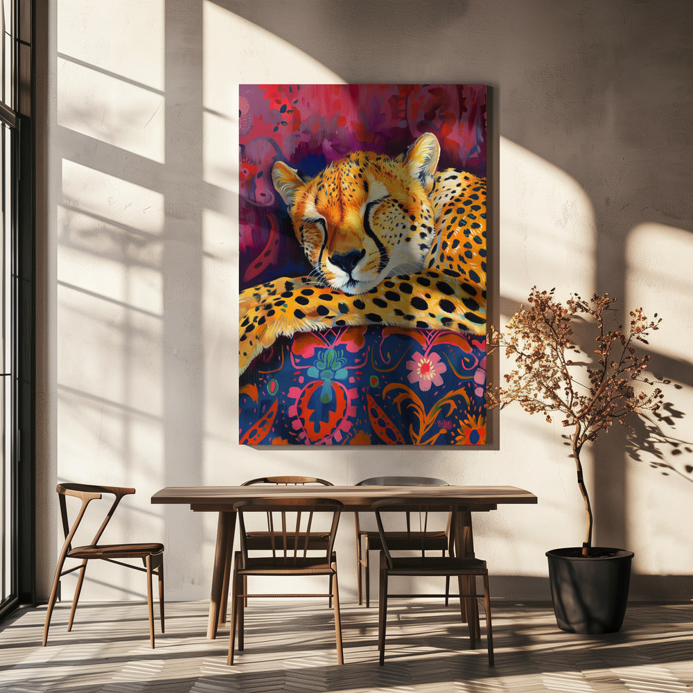 Wall art Resting Cheetah