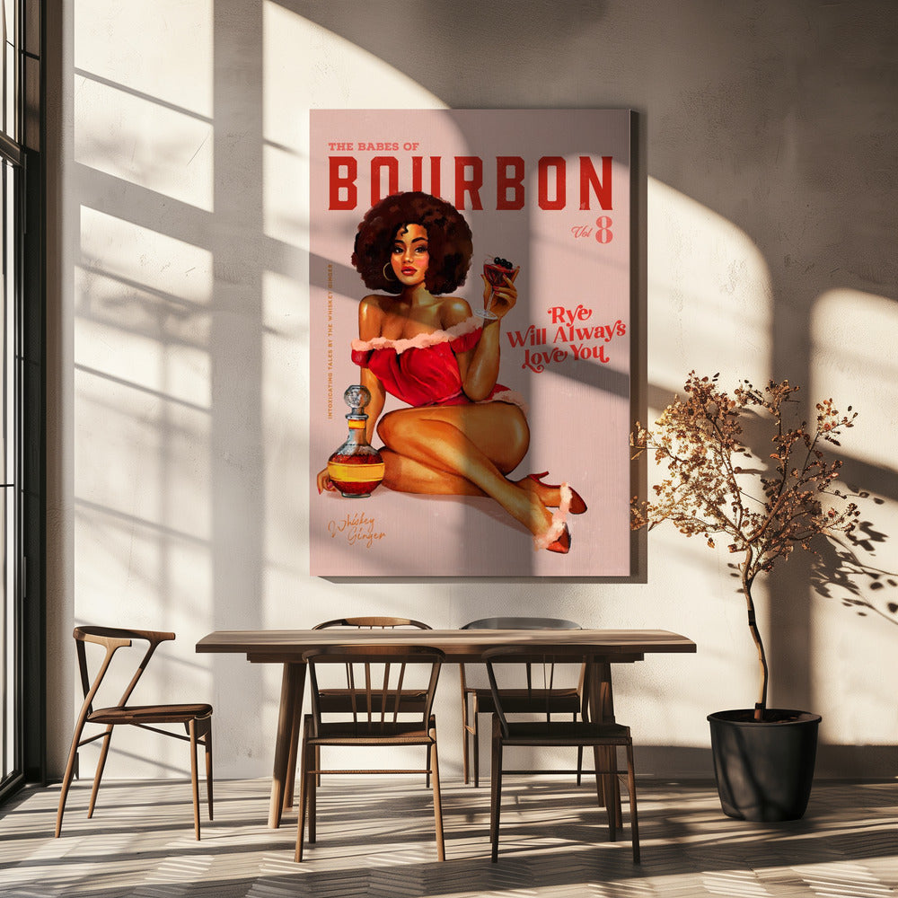 Wall art Babes of Bourbon Vol 8 Vintage Pinup Girl With Afro
