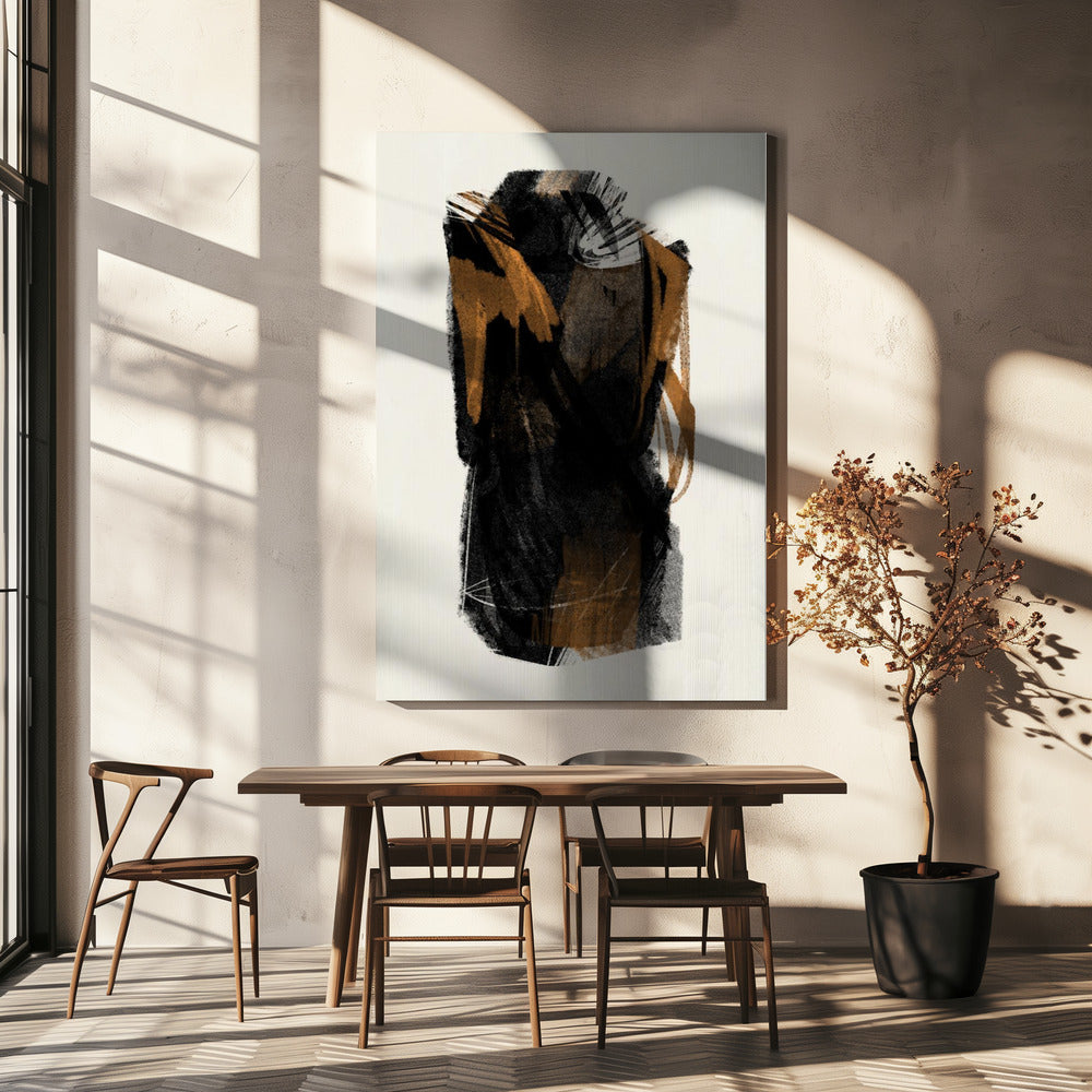Wall art Black Figure On Neutral Background 1