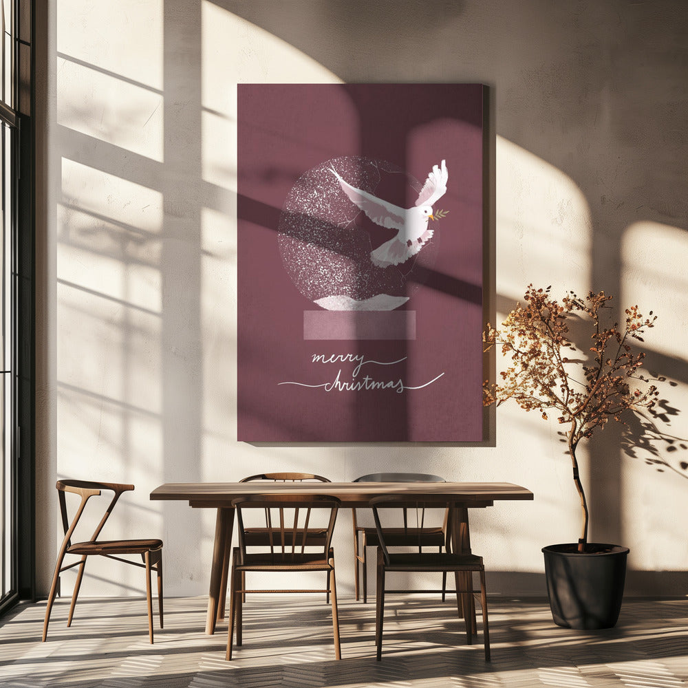 Wall art Snowglobe Dove Canvas Print