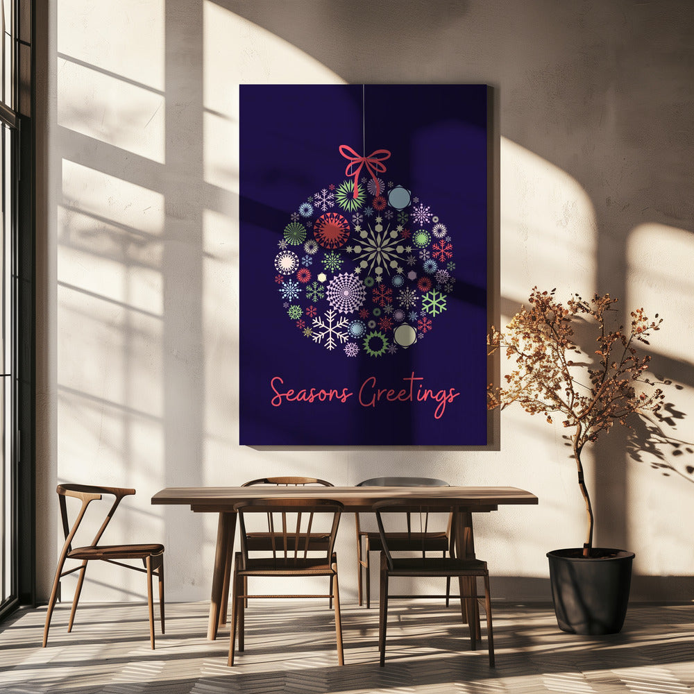 Wall art Snowflake ornament Canvas Print