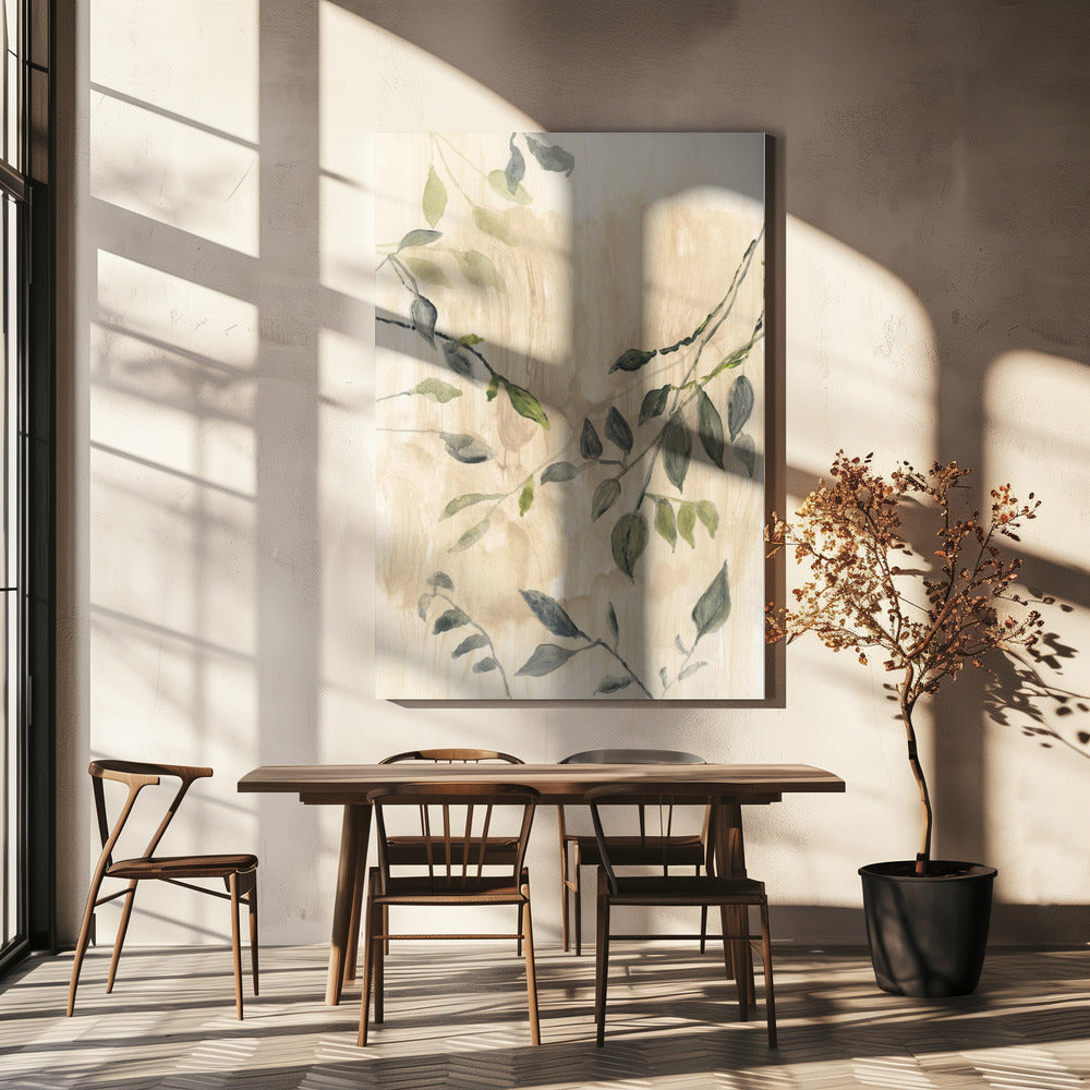 Wall art Colour Washed Leaves No1