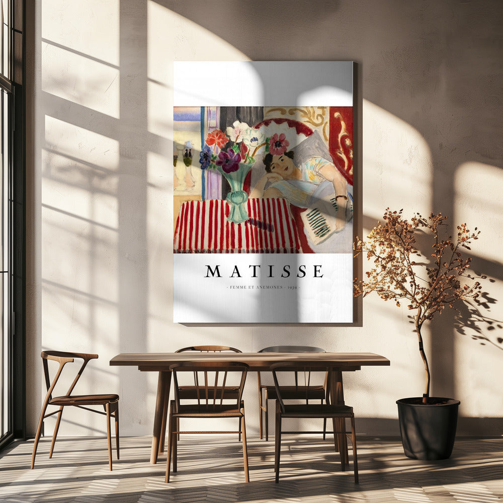 Wall art Femme Et Anémones