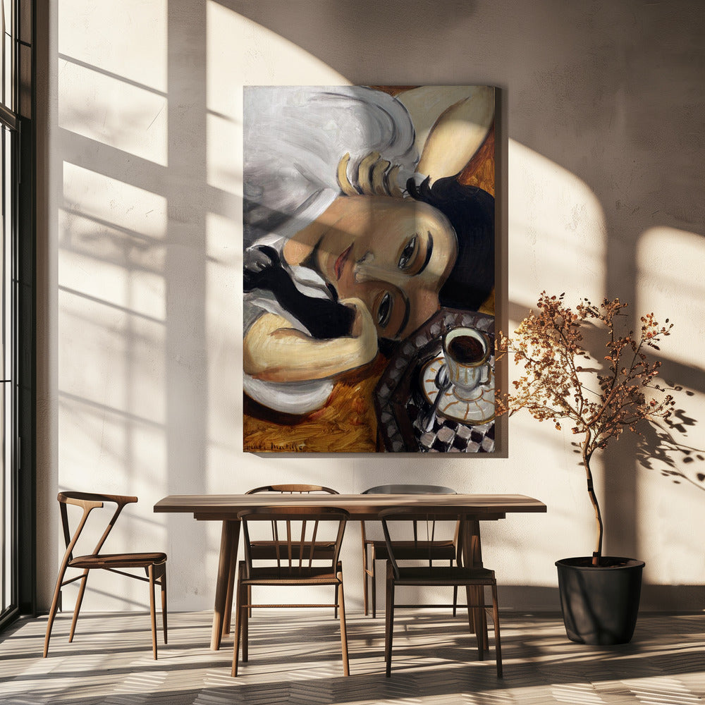 Wall art Lorette Con Una Tazza Di Caffe 1916