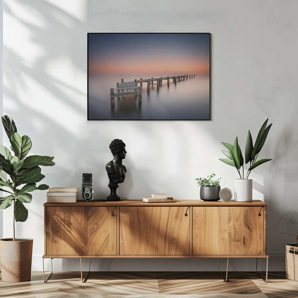 Wall art Old pier II.  Harbour panorama.