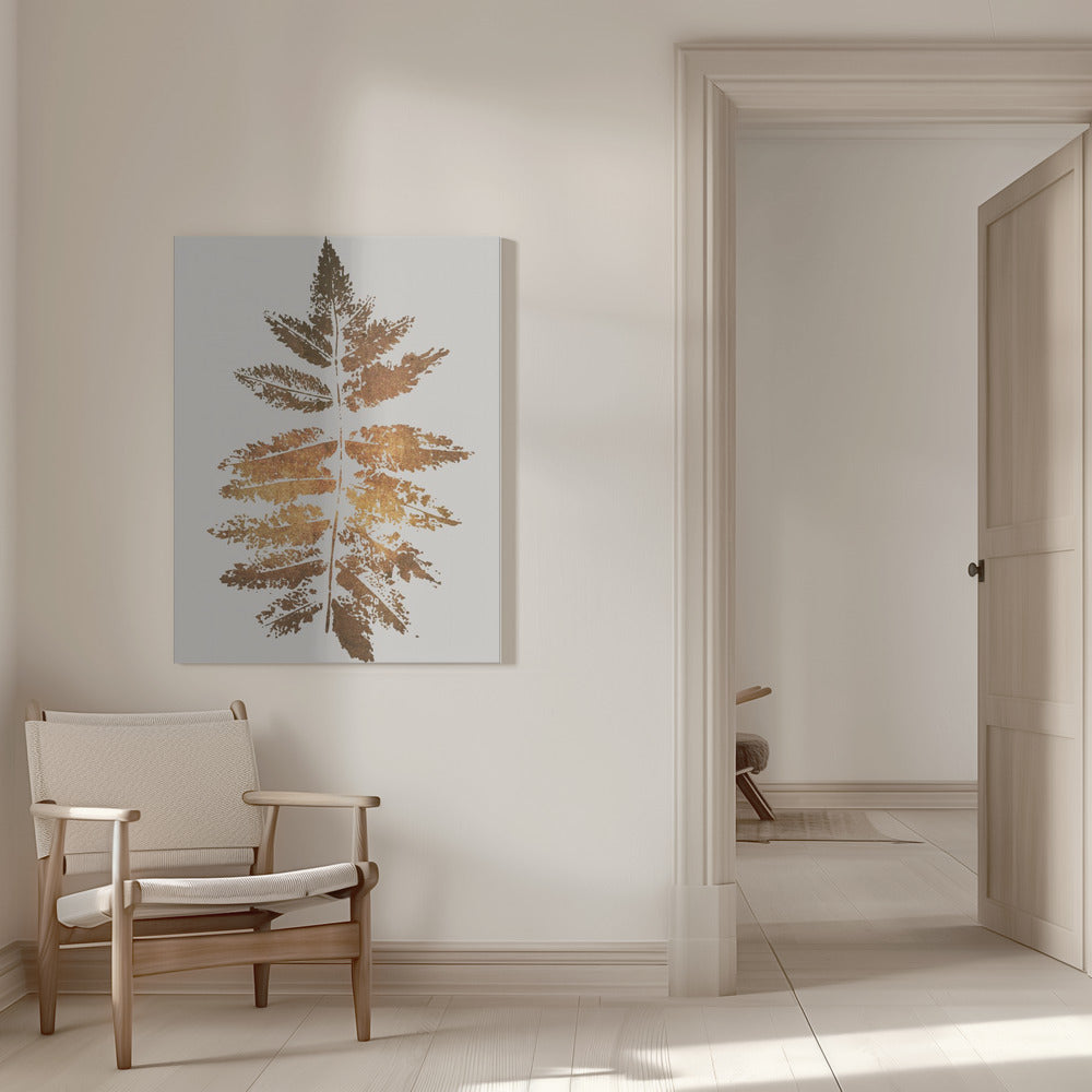 Wall art Oak Leaf Print (gold)