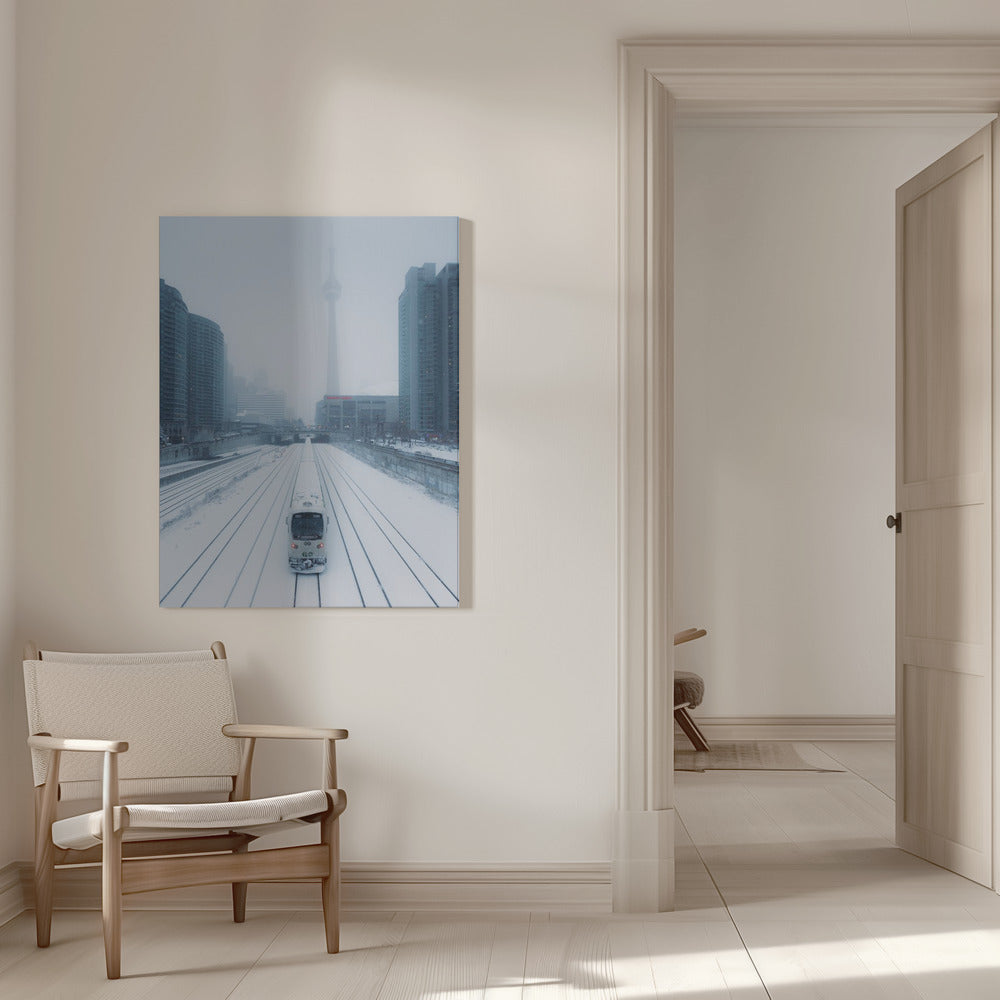 Wall art Train and Storm Canvas Print