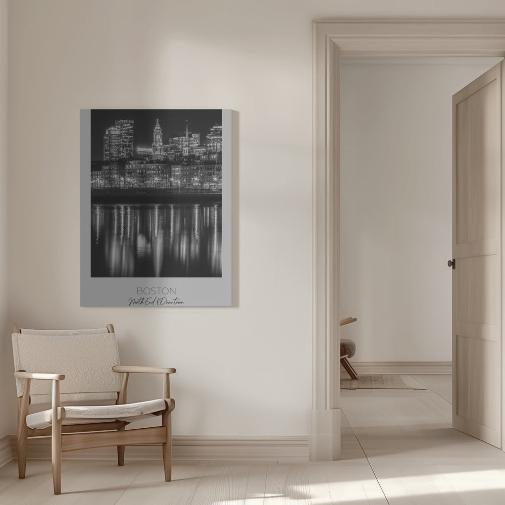 Wall art BOSTON Evening Skyline of North End