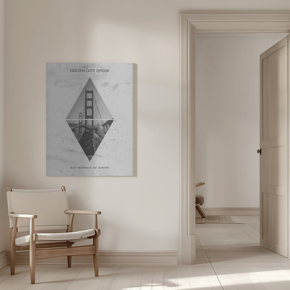 Wall art Coordinates SAN FRANCISCO Golden Gate Bridge
