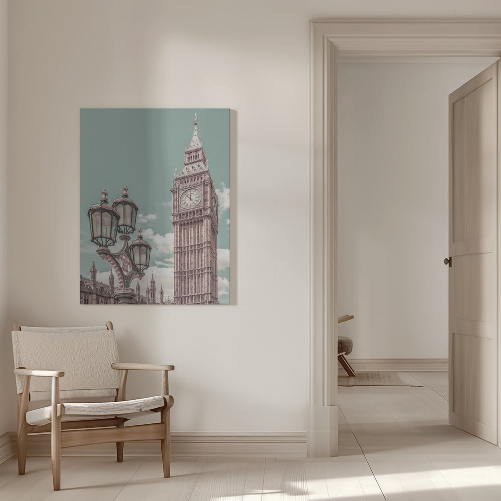 Wall art LONDON Elizabeth Tower | urban vintage style