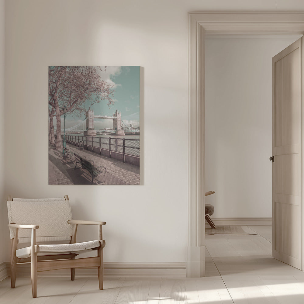 Wall art LONDON Thames Riverside & Tower Bridge | urban vintage style