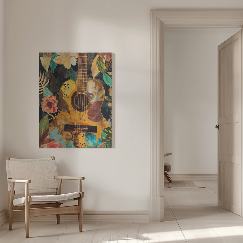 Music Guitar Collage (2) Canvas Print