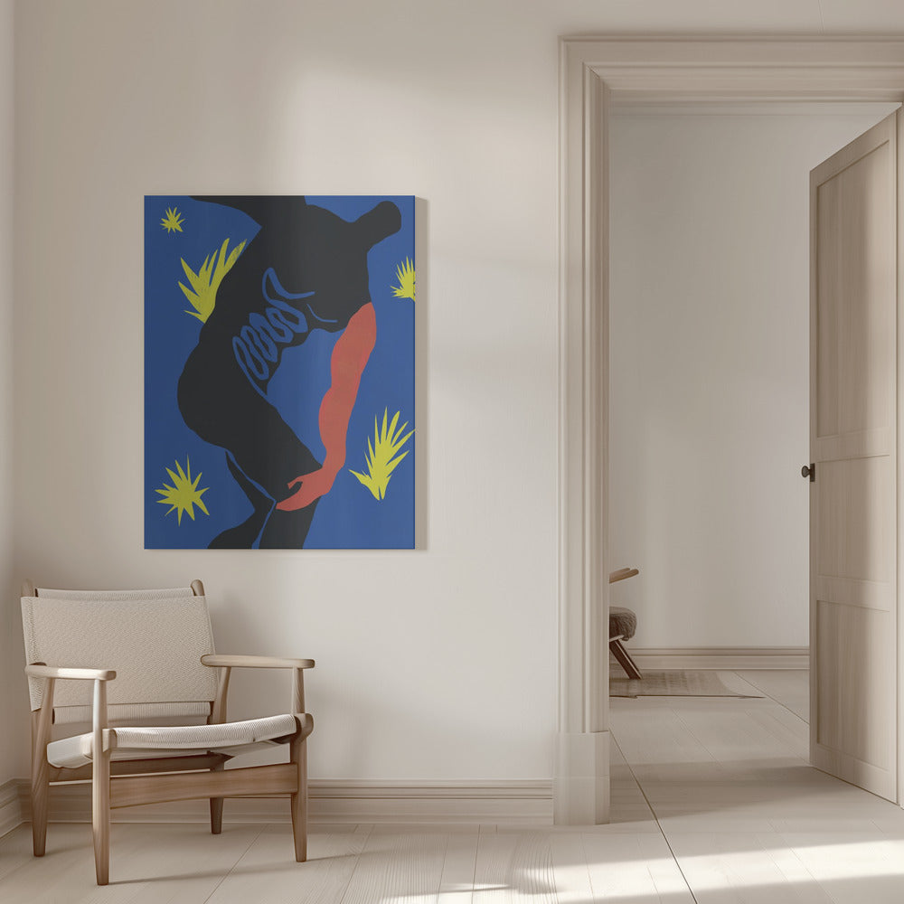 Wall art Cut out paper sport figurine