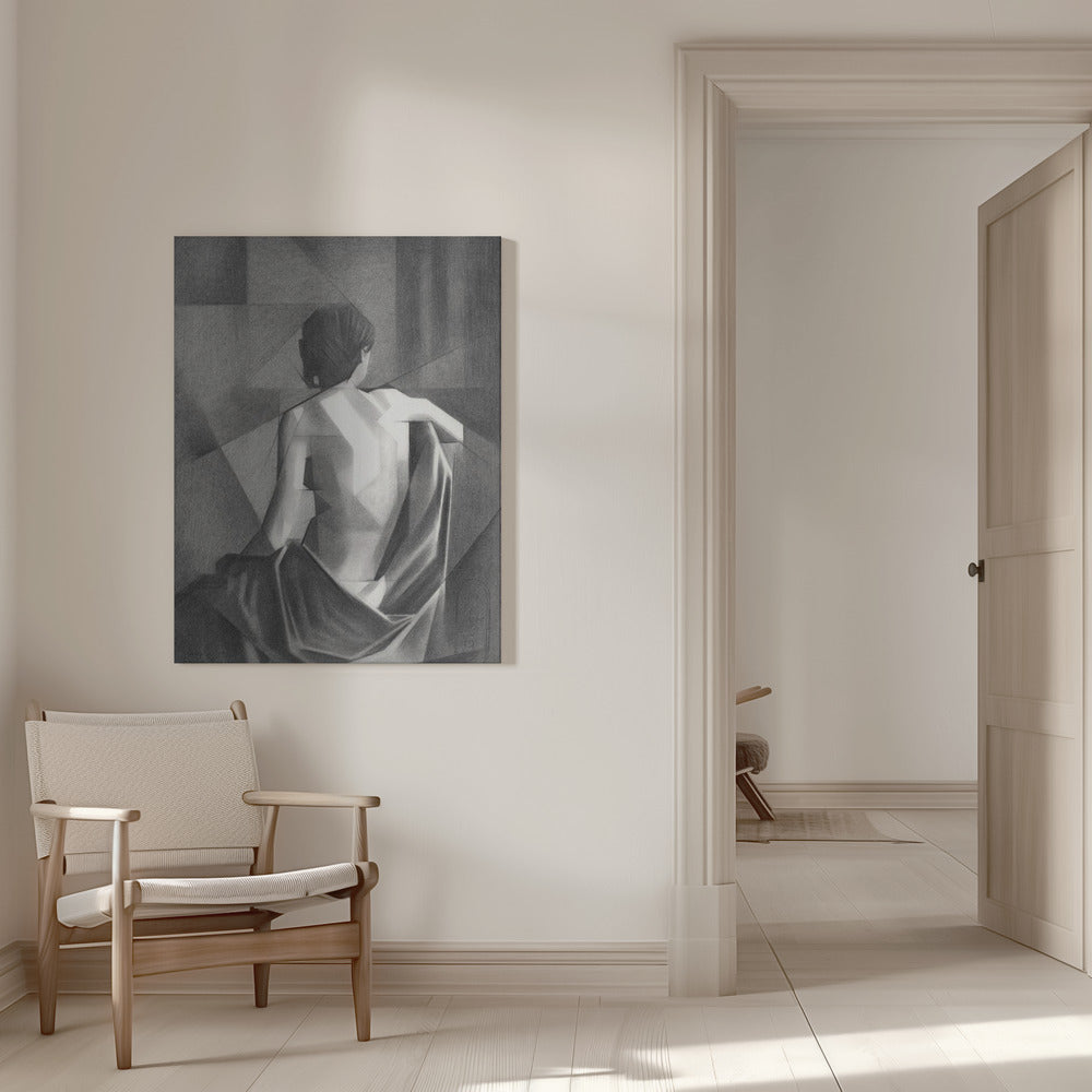 Wall art Study After Eugène Durieu &  #039;s Seated Female Nude - 20-08-21