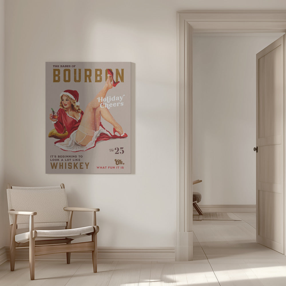 Wall art Babes of Bourbon Vol 25 Holiday Cheer Christmas Pinup