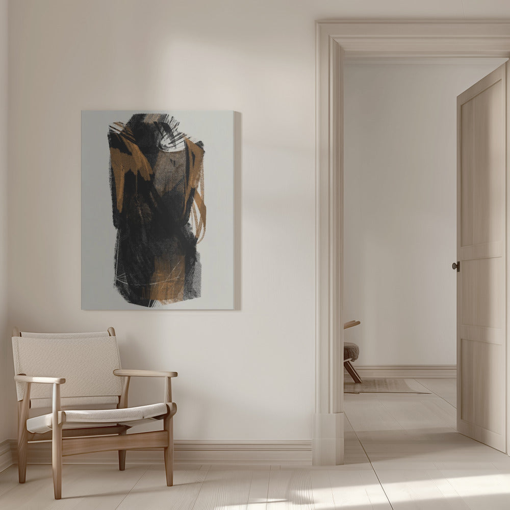 Wall art Black Figure On Neutral Background 1