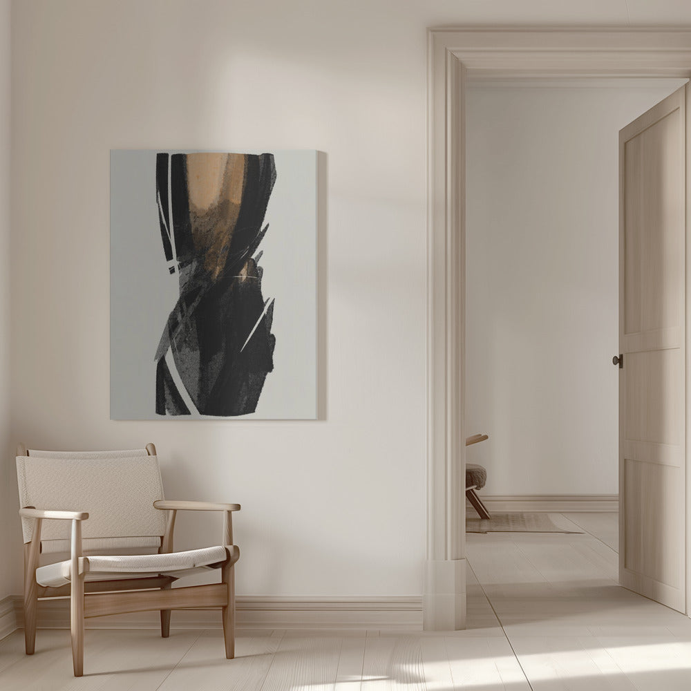 Wall art Black Figure On Neutral Background 3